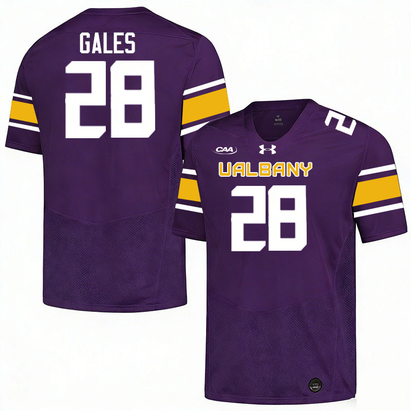 UAlbany Great Danes #28 Chris Gales College Football Jerseys,Uniforms-Purple